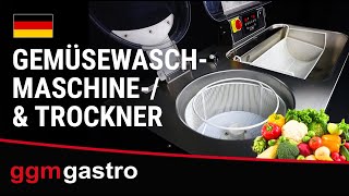 Lave-légumes avec essorage - 157L - 4-20kg/h - 380V - 1.9kW - Acier inoxydable