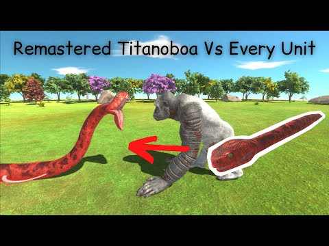 Remastered Titanoboa Vs Every Unit ARBS |Animal Revolt Battle Simulator [Who Is The Strongest]