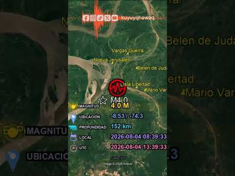 🌍⚠️ **SISMO REPORTADO - IGP** ⚠️🌍#Sismo #IGP #Temblor #2026-0524 #TerceraUnión #FraternidadUnidad