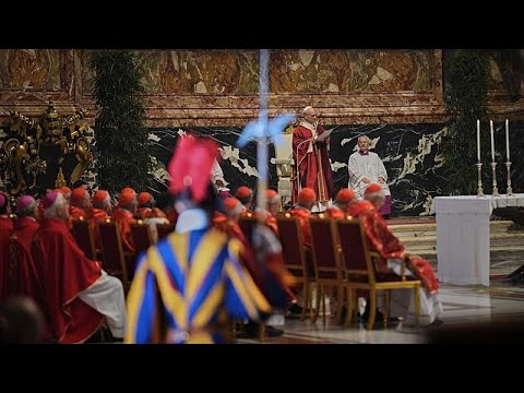 Video Thumbnail: Pope Leo XIV prays at Pope Francis’s tomb in Rome