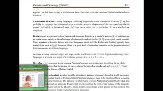 ENG-507 (Phonetics and Phonology) Short Lecture Chapter 21 (Consonantal Gestures)
