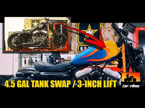 HARLEY 48 BUILD: SPORTSTER 4.5 GAL TANK SWAP WITH 3-INCH LIFT