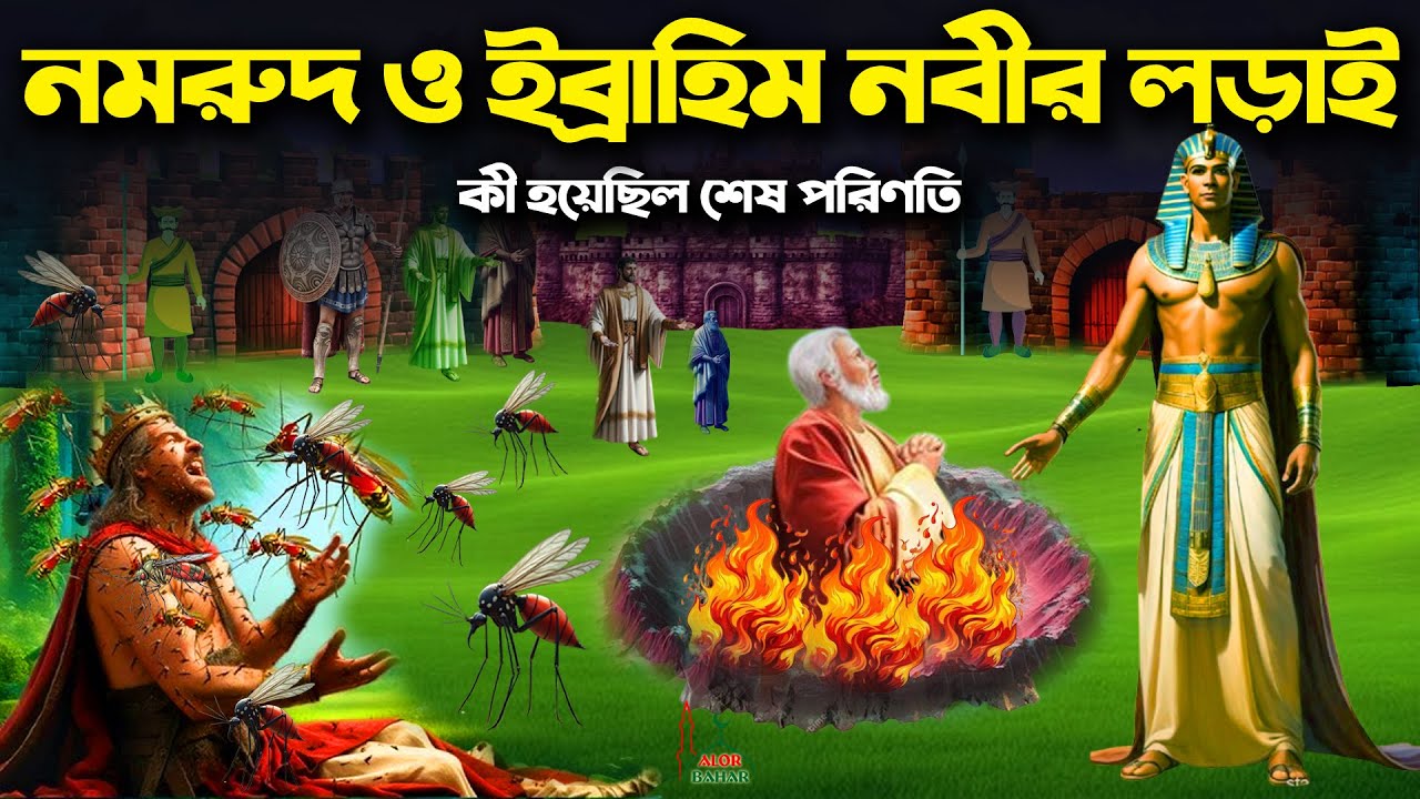 নমরুদের শেষ পরিণতি - নমরুদ ও ইব্রাহিম নবীর লড়াই - আগুনে নিক্ষেপ Nomrud o Ibrahim