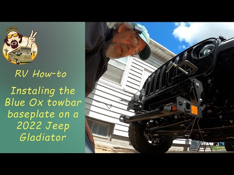 Installing a Blue Ox BX1145 tow bar base plate & EZ wiring Kit on a 2022 Jeep Gladiator