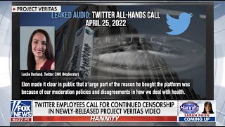 Sean Hannity covers Veritas #TwitterAllHands Leak: 