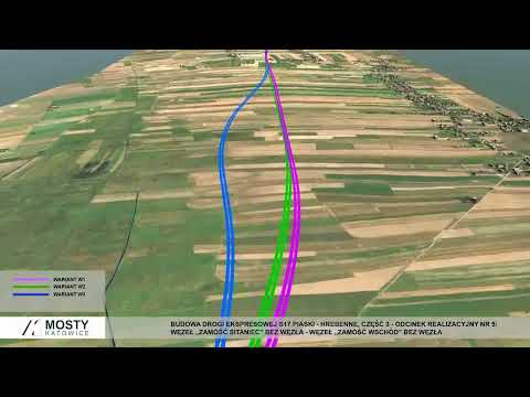 Wizualizacja S17 Zamość Sitaniec - Zamość Wschód -- warianty (06/2022)