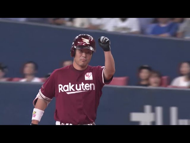 【3回表】7試合連続安打で好調キープ!! イーグルス・島内宏明 タイムリーヒットで追加点!!  2023年9月30日 オリックス・バファローズ 対 東北楽天ゴールデンイーグルス