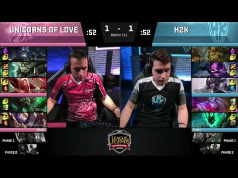 UOL vs H2K Highlights Game 3 EU LCS SUMMER 2017 Unicorns of Love vs H2K Gaming W2D4