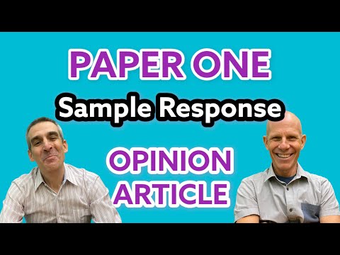 IB English: Paper One - Op Ed - Student Sample - FULL RESPONSE