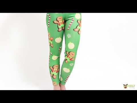 Green Christmas Mix Leggings