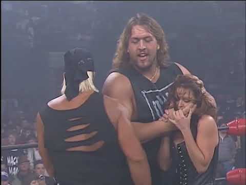 Hollywood Hogan jumps Macho Man & forces Elizabeth to watch. NWO Debut their Monster Truck! (WCW)