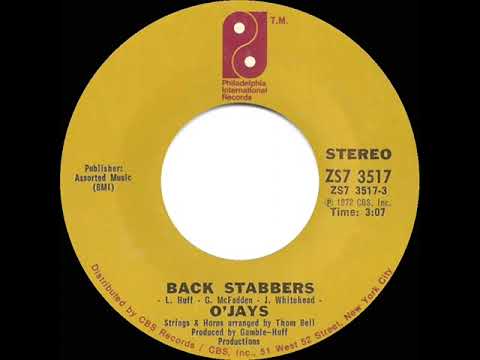 1972 HITS ARCHIVE: Back Stabbers - O’Jays (a #1 record--stereo 45)