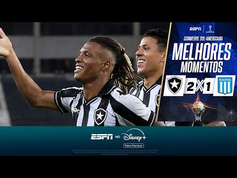 Gols e lances de Botafogo x Racing