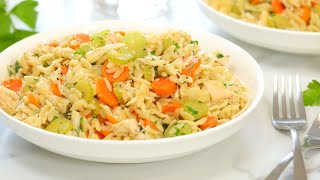 Hearty Chicken Orzo | 20 Minute Dinner in One Pot