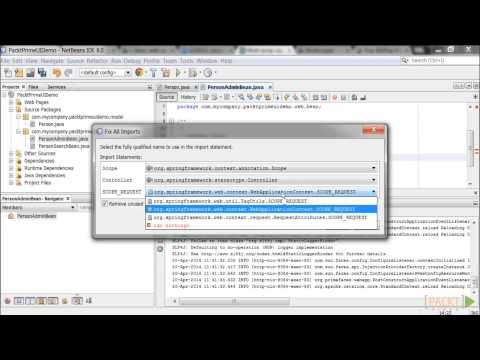Building an App UI with PrimeFaces Tutorial Creating the Spring Classes | packtpub com