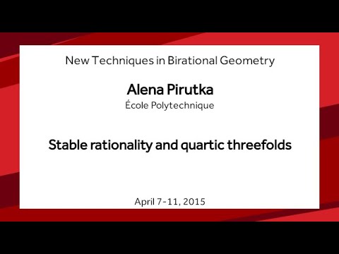Stable rationality and quartic threefolds - Alena Pirutka