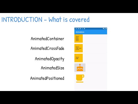 Beginning Flutter - Animation - AnimatedContainer - AnimatedCrossFade - AnimatedOpacity