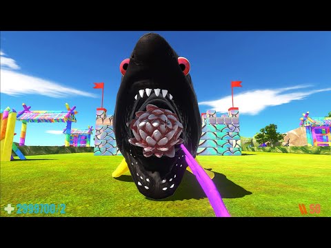 FPS AVATAR DEATH RUN vs BATMAN MEGALODON Jurassic World Evolution 2 - Animal Revolt Battle Simulator