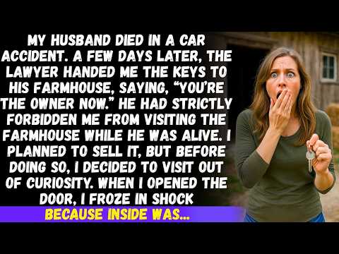 After my husband's funeral, I visited his forbidden farmhouse—what I saw there completely froze me