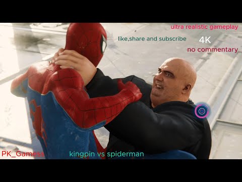 Spider-Man vs Kingpin EPIC Boss Fight (Full Battle in 4K 60 FPS)