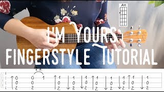 Fingerstyle Ukulele Tutorial - I'm Yours - Jason Mraz (inspired by Sungha Jung; with tabs on screen)
