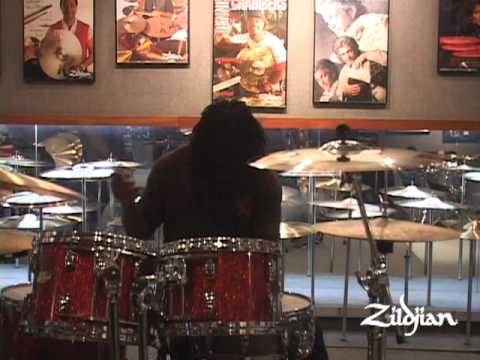 Zildjian Behind the Scenes - Thomas Pridgen Shredding in the Drummers Lounge