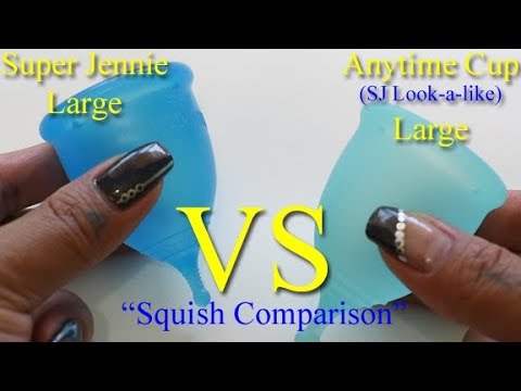 Super Jennie vs Anytime Cup LG "Squish" - Menstrual Cups