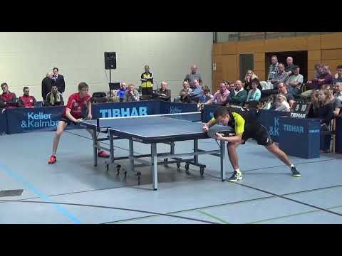 Petr David vs Irvin Bertrand France TV Hilpoltstein vs Mainz Table Tennis Bundesliga 2 20180408 Stat
