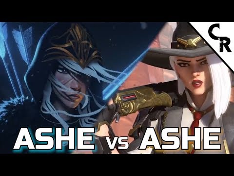 ASHE (LoL) Vs ASHE (OW) RAP BATTLE! ft. LadyChan & Knight of Breath - Connor Quest!