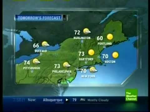 TWC Satellite Local Forecast with the green TWC logo- Apr. 18, 2012- 4:58PM PDT