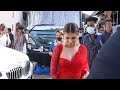 Tara Sutaria H T In Red Saree At Flim City