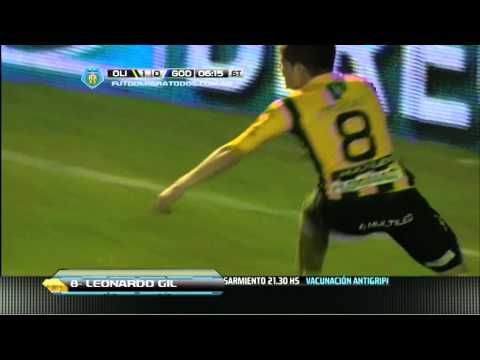 Gol de Gil. Olimpo 1 - Godoy Cruz 0. Fecha 18. Torneo Final 2014. FPT