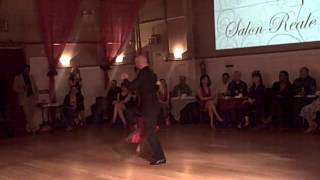 Adriana Salgado and Orlando Reyes at Salon Reale, milonga in nyc 2013 - tango