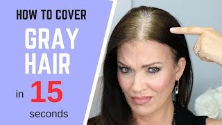 HOW TO Cover GRAY HAIR - IN SECONDS! **without coloring your hair**