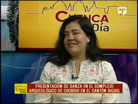 Presentación de danza en el complejo arqueológico de Chobshi en el cantón Sigsig