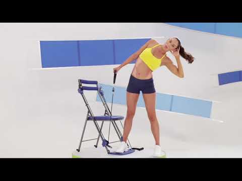 Chair Gym Workout with 3 Levels of Resistance and 5 DVDs on QVC