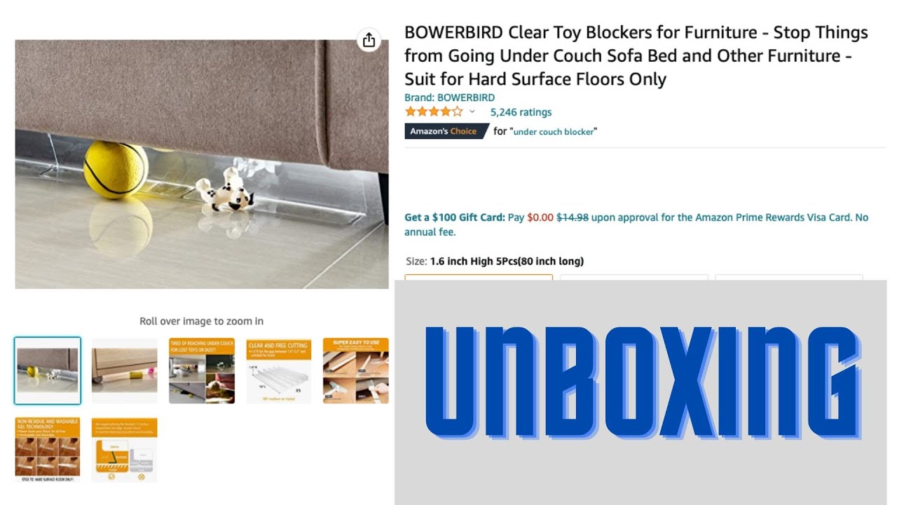UNBOXING Bowerbird Clear Toy Blockers for Furniture | Stop Toys Going Under Sofa