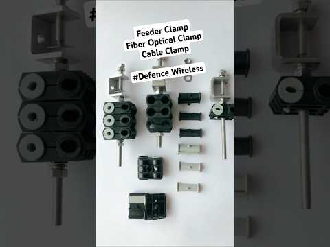 6 Way Feeder Clamp for 7/8, 1/2, 1/4, RF Cable, Optical Fiber Cable, Power Cable