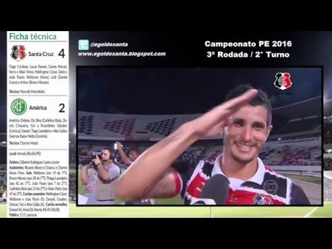 11/02/2016 - Santa Cruz 4x2 América - PE 2016 (3ª Rodada - 2° Turno)