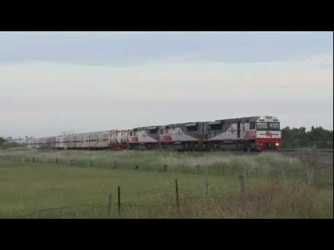 SCT Freight Train with Boxcars and Shipping Containers - PoathTV Australian Trains & Railroads