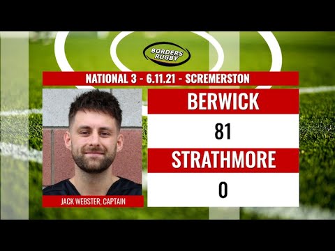 RUGBY REPORT: BERWICK 81-0 STRATHMORE - NATIONAL 3 6.11.21