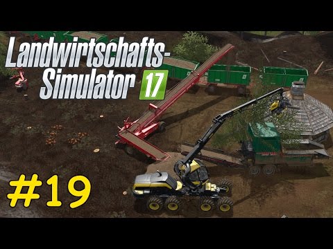 Let's Play LS17 Forstwirtschaft Teil 19 - ANHÄNGER SCHLANGE über FÖRDERBÄNDER BELADEN | Liongamer1