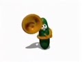 Larry The Cucumber Playing With A Instrument