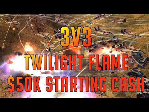 3vs3 $50k Starting Cash - Toxin General - Twilight Flame - C&C Generals Zero Hour Online