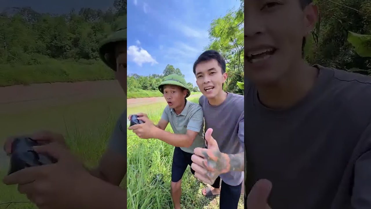 Choi may bay dieu khien bi mac tren cay