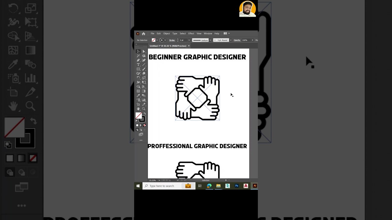 How to convert a image into vector in Adobe illustrator 🤩 #graphicdesign