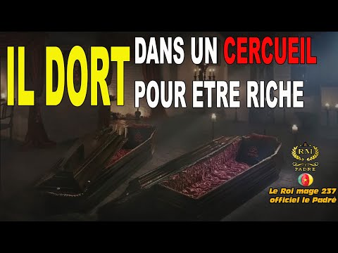 HE SLEEPS IN A COFFIN TO BE RICH #pact #coffin #wealth #occultism