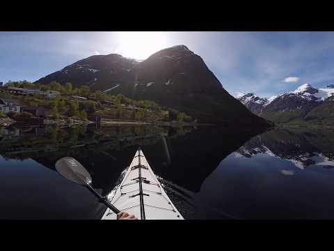 Orukayak Coast + in Oppstrynsvatnet near Hjelle in Oppstryn Norway