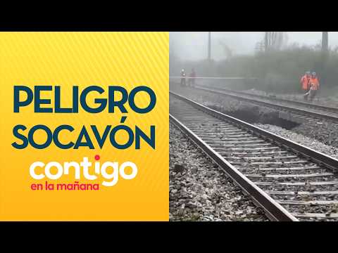 SOCAVÓN EN LA LÍNEA DEL TREN complica a vecinos de Hualqui - Contigo en la Mañana