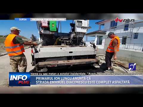 PRIMARUL ION LUNGU ANUNȚĂ CĂ STRADA EMANUEL DIACONESCU ESTE COMPLET ASFALTATĂ